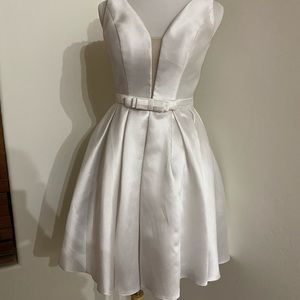 White Sherri Hill Cocktail Dress